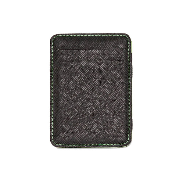 Ultratunn män läder mini plånböcker Dragkedja myntväska green