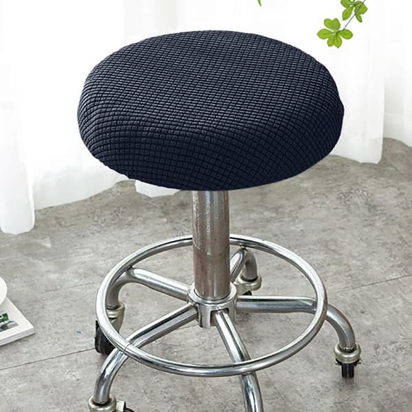 Elastiskt Stolsöverdrag Förtjockad Rund Stolskydd Barstolskydd dark gray