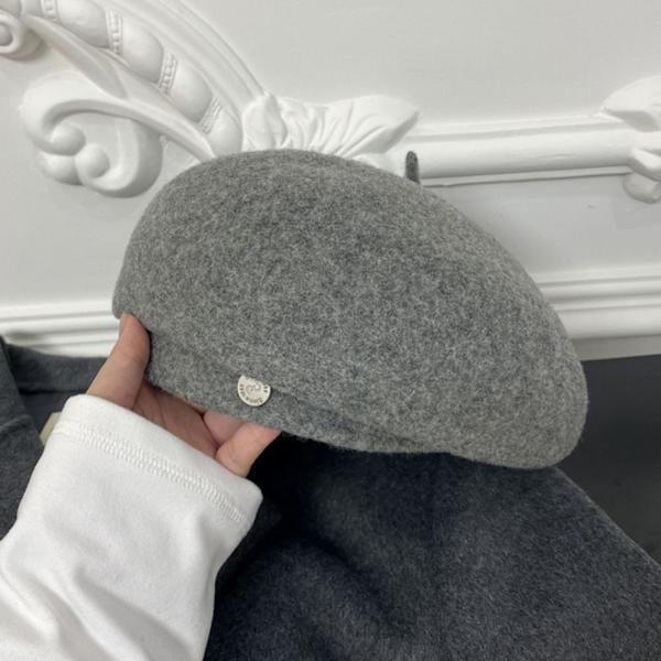 Vinterullbasker Konstnär Fransk Målarhatt Grey