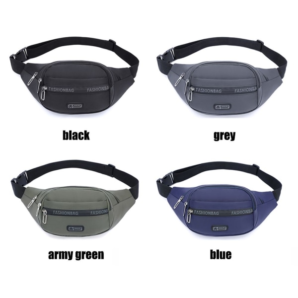 Midjeväska för män Bröstpaket Mobilväska Utomhussport Cross-body-väska army green