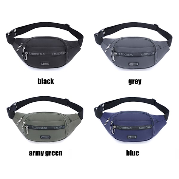Midjeväska för män Bröstpaket Mobilväska Utomhussport Cross-body-väska grey