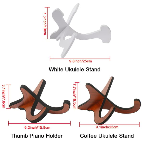 Trägitarrställ Hopfällbart Ukulele-displayställ Coffee Ukulele Stand
