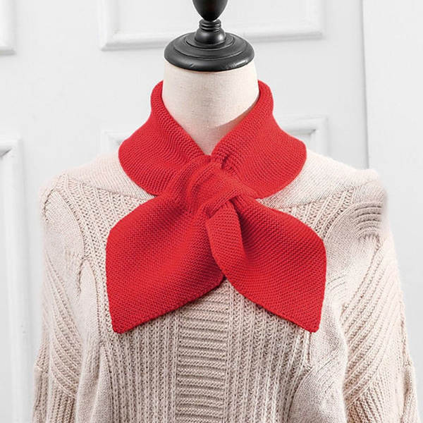 Kvinnor Stickad Cross Scarf Vinter Varm Casual Turtleneck Neck Warmer Khaki