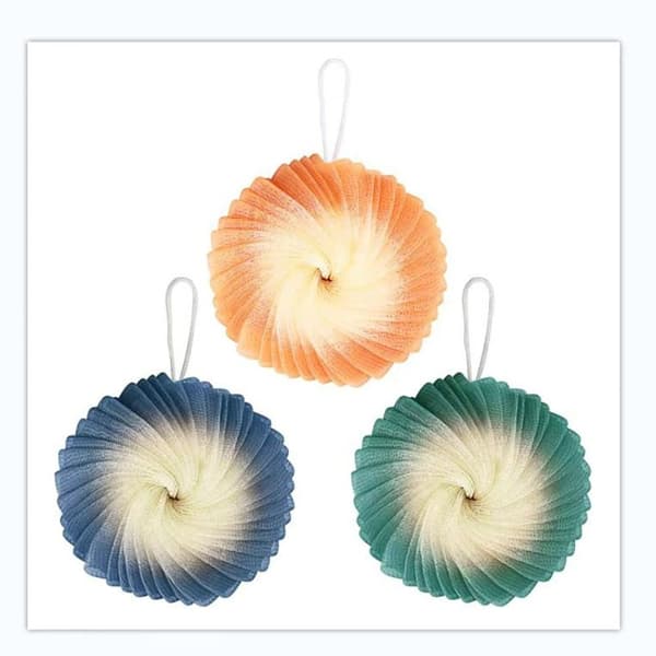 2 st Badsvamp Dusch Loofah Mesh Pouf Badsvamp Duschpuff Duschskrubber C