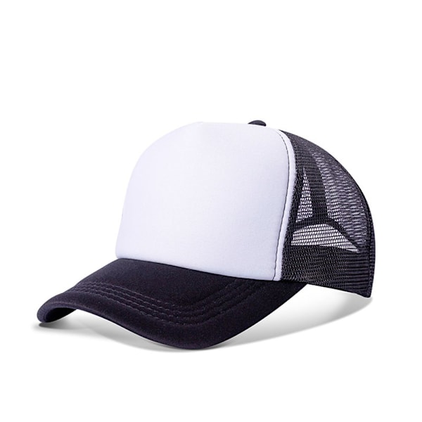 Justerbar unisex cap Cap Mesh Back Summer Hat black&white