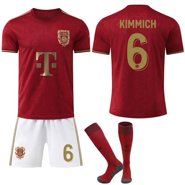 2025-2026 Bayern München 125-årsjubileumsutgåva Tröjor Barn Vuxen Fotbollströja Med Strumpor No.6 KIMMICH XS