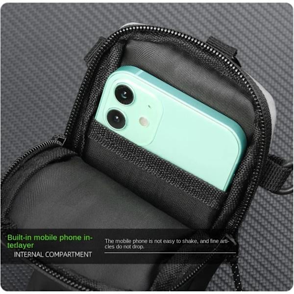 Sports Running Arm Bag Gym Bag Bum Bag Telefon 7 tums Armband Hip Wrist Bag dark blue