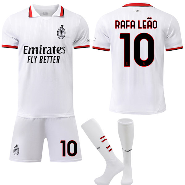 AC Milan Borta Fotbollströja Barn 2024-2025 Nr.10 R.Leão S