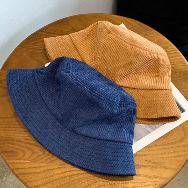 Kvinnor Varm Fisherman Cap Casual Panama Hat Lady Outdoor Cap Light blue