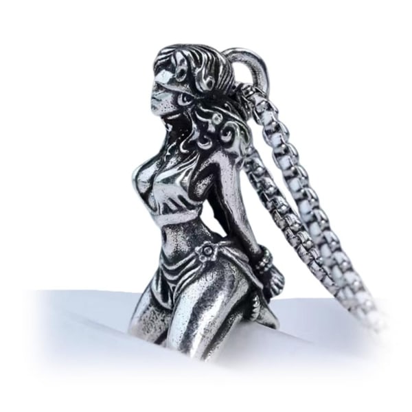 Kreativt mode långt hår flicka hänge halsband sexig vintage metall gåva