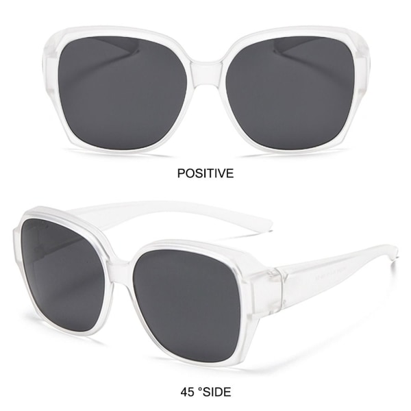Polariserad passform över glasögon Solglasögon UV-skydd Bärs över receptbelagda glasögon Matte Black