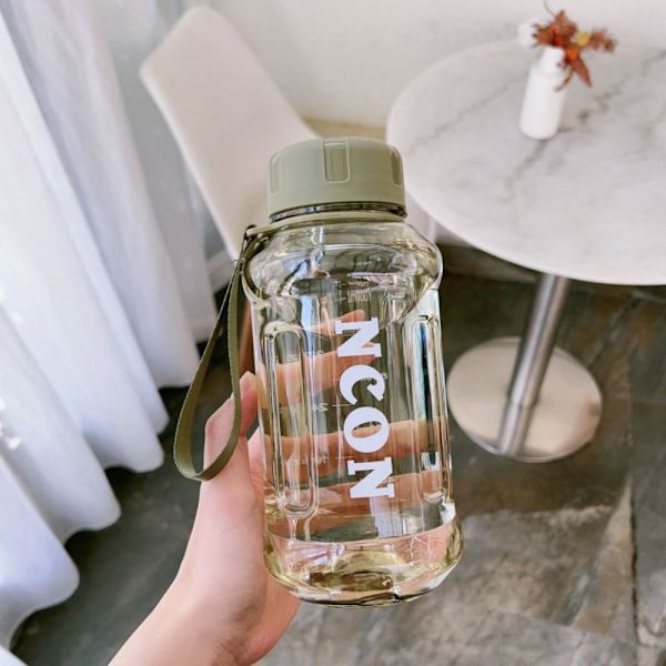 850/1100/1300 ml klar vattenflaska Bärbar läckagesäkra resevattenkannor green 1100ml