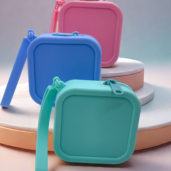 Vattentät plånbok Myntväska Mini Zipper Silikon Organizer Travel Pouch Hörlursväska green