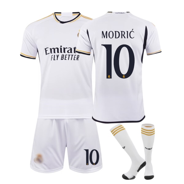 2023-2024 Real Madrid Hemma fotbollströja för barn nr 10 MODRIC XL