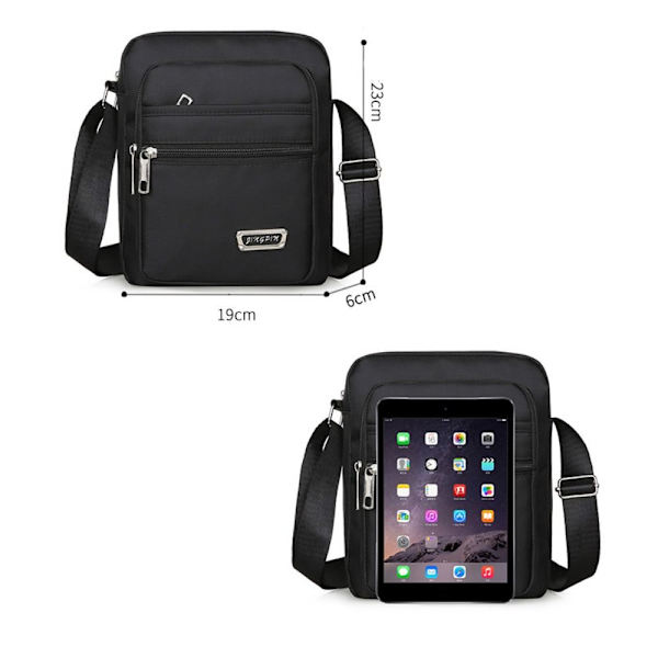 Axelväska för män Business Fritid Handväska med stor kapacitet Multilayer Crossbody-väska brown