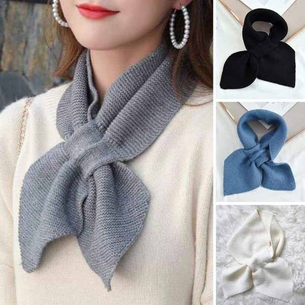 Kvinnor Stickad Cross Scarf Vinter Varm Casual Turtleneck Neck Warmer Khaki