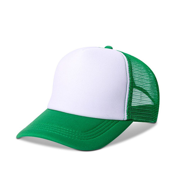 Justerbar unisex cap Cap Mesh Back Summer Hat green&white