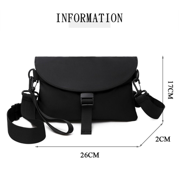 Nylon Bröstpaket Mobilväska Utomhussport Cross-body väska för kvinnor män black