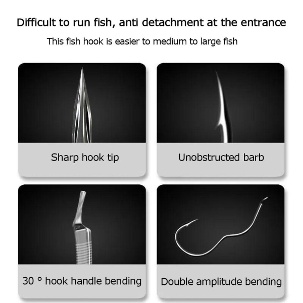 12st högkolstål fiskekrok skarp hullingförsedd automatisk flip fiskkrok 3