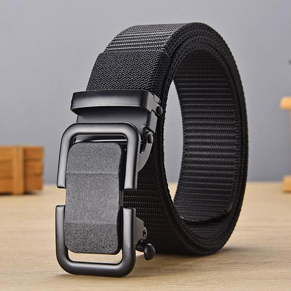 Herr Canvas Midjebälte Herr Automatiskt Spänne Business Bälte Wild Style Jeans Midjeband black