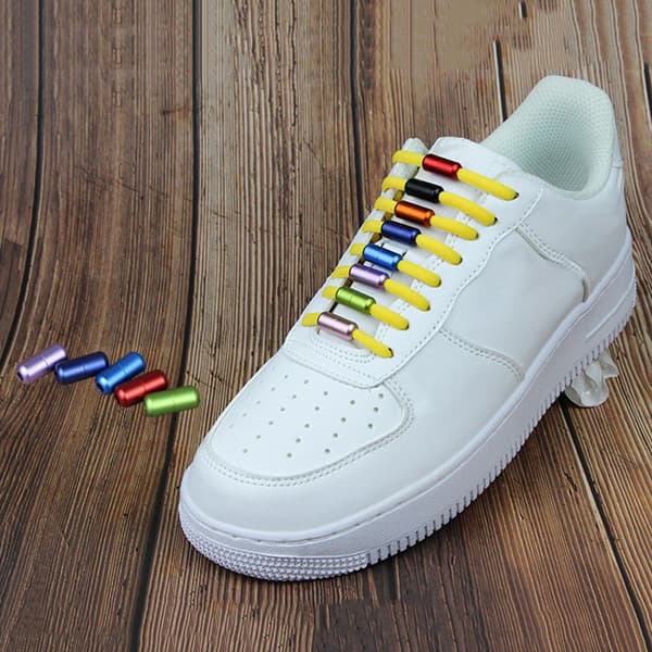 5 par elastiska snabblåsande lata skosnören för sneakers 5Pairs light blue
