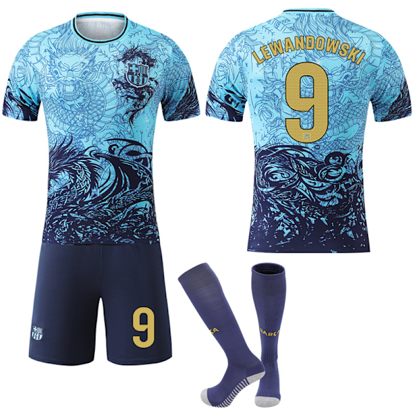 2025-2026 Barcelona Dragon -kuvioinen Special Edition -jalkapallopaita lapsille ja aikuisille No.9 Lewandowski 26