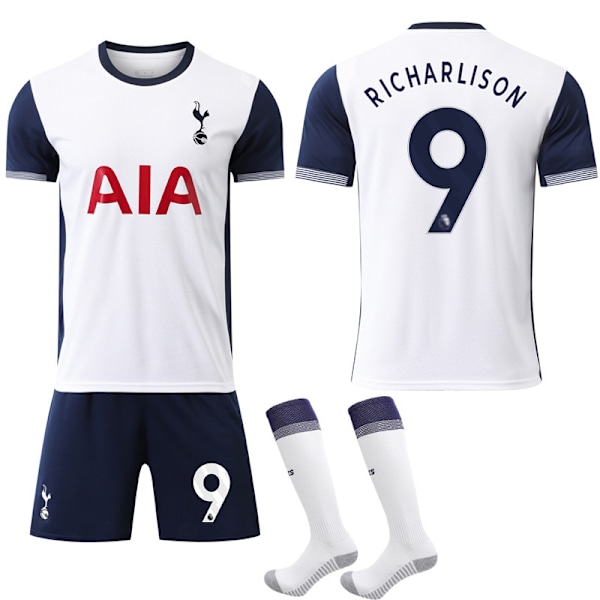 Tottenham Hotspur Hemma Barn Fotbollströja Med Strumpor 2024-2025 No.9 Richarlison XS