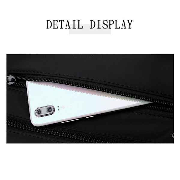 Män Nylon Bröstpaket Mobiltelefonväska Utomhussport Cross-body-väska grey