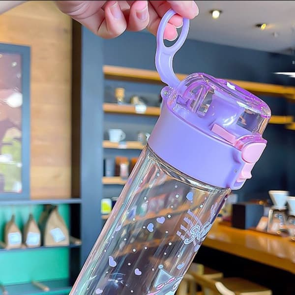 550 ml Vattenflaska Stor Kapacitet Kouromi Vattenflaska Purple