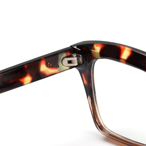 Överdimensionerade fyrkantiga läsglasögon Presbyopia Glasögon +0 Grad Leopard print 0