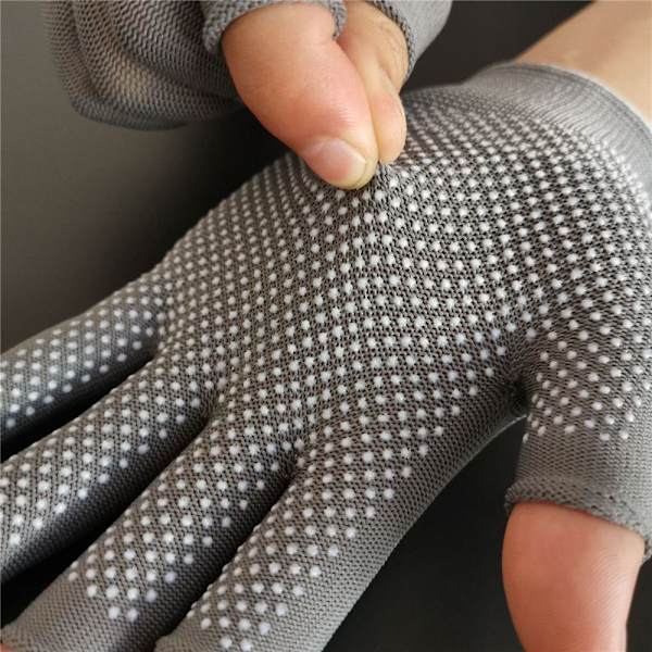 Halkskyddade fiskehandskar 2 fingrar Antisladd cykelsporthandskar grey