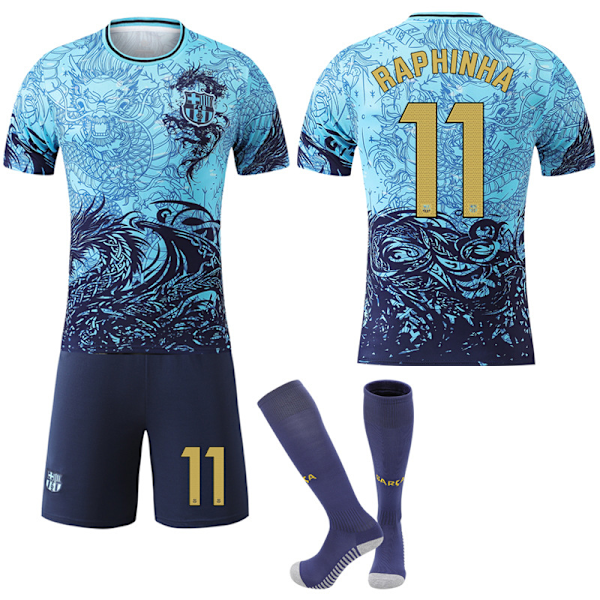 2025-2026 Barcelona Drakmönster Specialutgåva Fotbollströja Barn Vuxen No.11 Raphinha XL