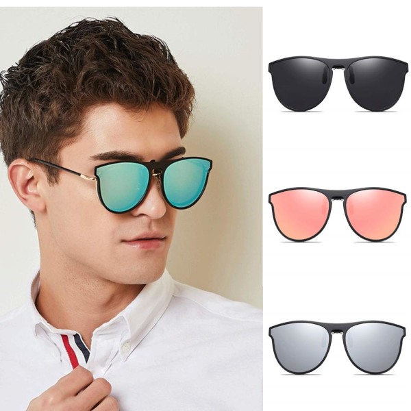 Polariserade clip-on solglasögon Unisex Anti-Glare Flip Up körglasögon silver