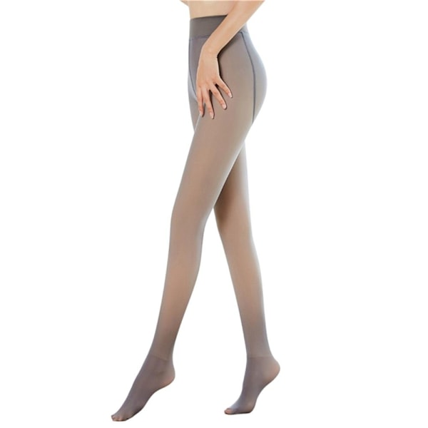 Kvinnor Vinter Thermal Strumpbyxor Sidenstrumpor High Elasticity Leggings Grey 70g (No Fleece)
