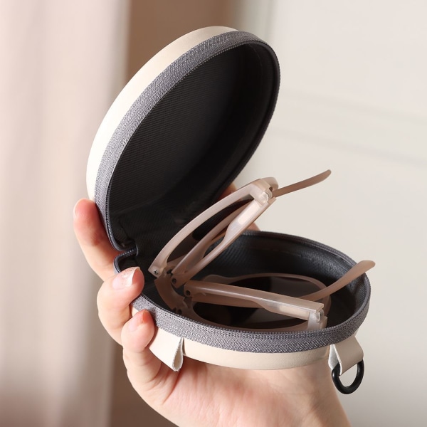 Fällbara solglasögon med case Black-Gray