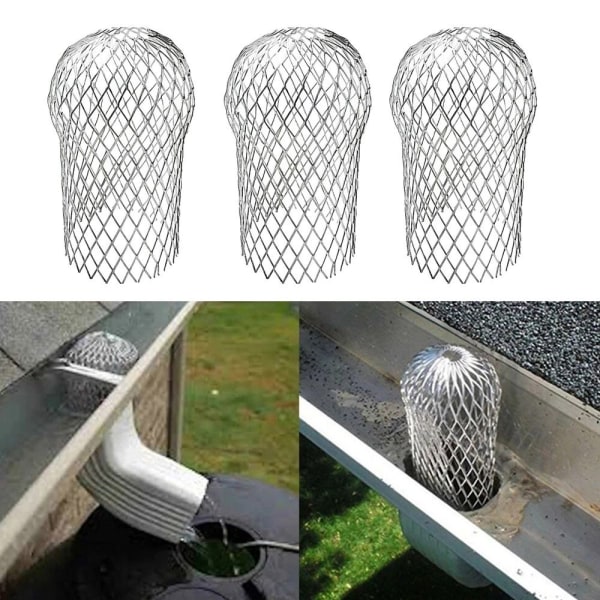 4PACK Rännskydd Cover Tak Rännskydd Filter Down Pipe Bladskydd Mesh