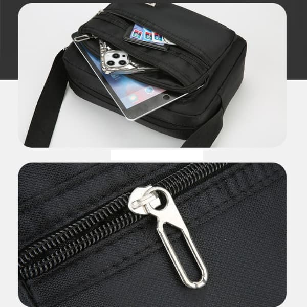 Herr Crossbody Väskor Nylon Axelväskor Pojke Messenger Väskor black