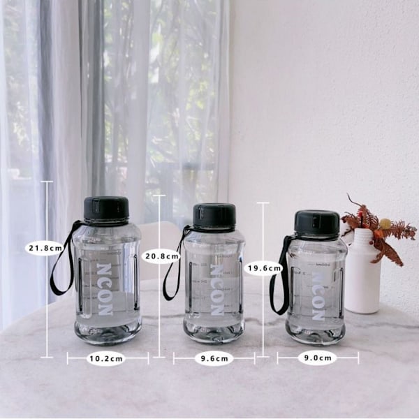 850/1100/1300 ml klar vattenflaska Bärbar läckagesäkra resevattenkannor green 1100ml