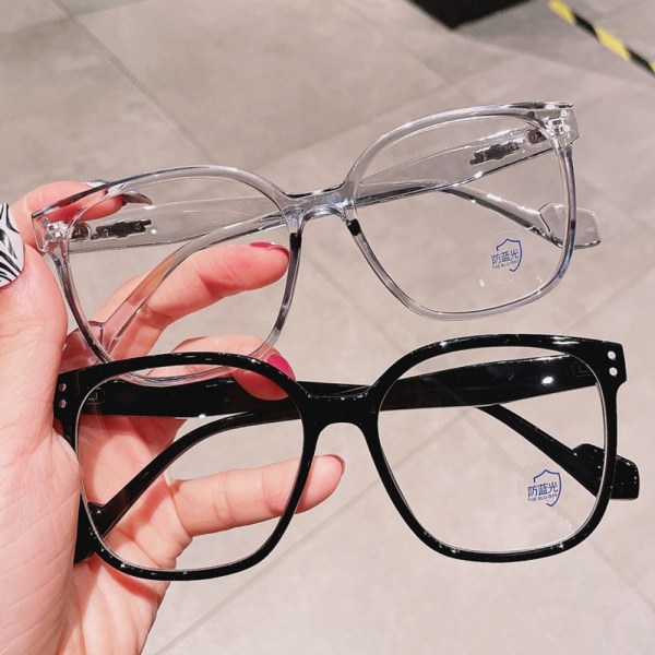Kvinnor Män Blått Ljusblockerande Glasögon Kontorsdatorglasögon Ögonskydd Black