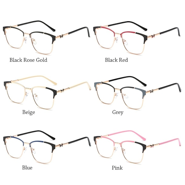 Blått ljus blockerande glasögon Optisk glasögon dator ögonskyddsglas Black Rose Gold