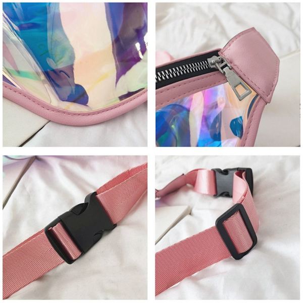 Dammode bälte ryggväska Vattentät Transparent midjepaket blue