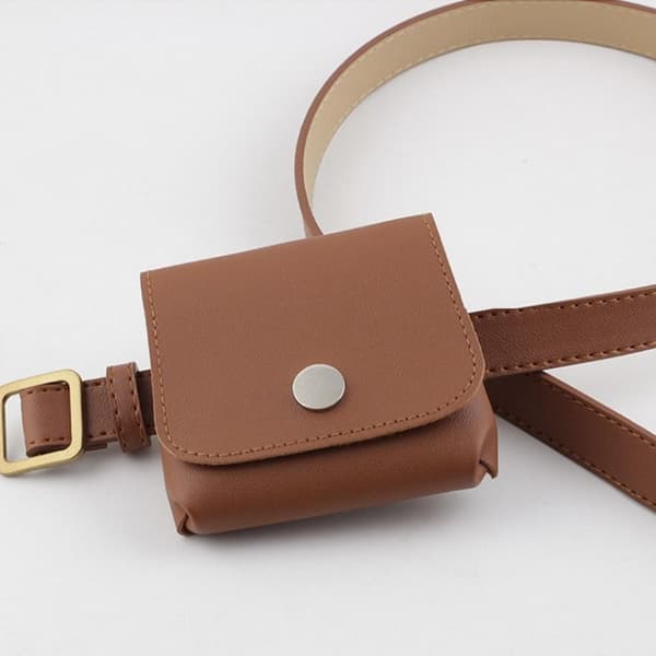 Dam PU Läder Midjeväskor Casual Plånbok Crossbody Väska black