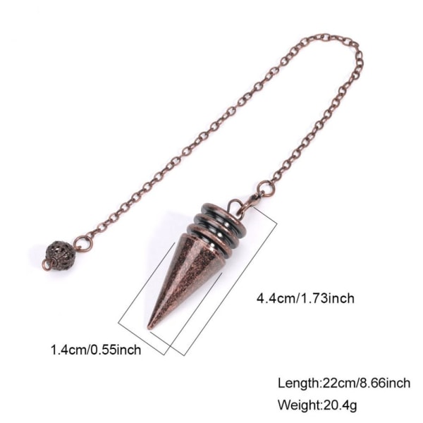 Cone Metal Pendel för Divination Dowsing Reiki Guld Färg Pendel Meditations Pendlar Öppningsbara smycken Rose Gold