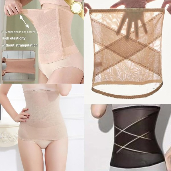 Crossover-bälte för bantning för kvinnor för formning av midjan Nude XL