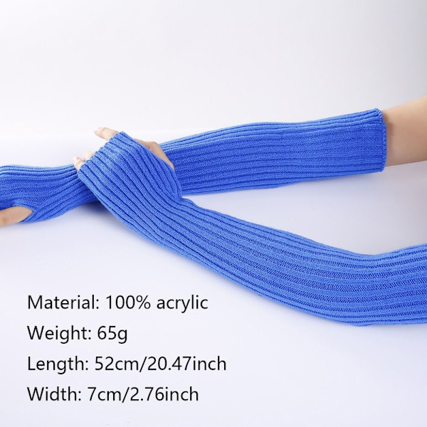 Kvinnor Armvärmare Stickade fingerlösa handskar Ankel Handledsärmar Handskar red