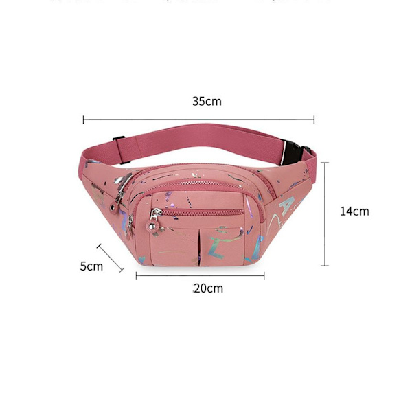 Midjeväskor med varmpressade bokstäver Multifunktionella midjeväskor Casual Crossbody-väskor blue