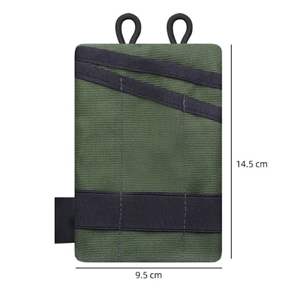 Outdoor Survival Kit förvaringsväska Bärbar hopfällbar hängande midjeväska Army Green without strap