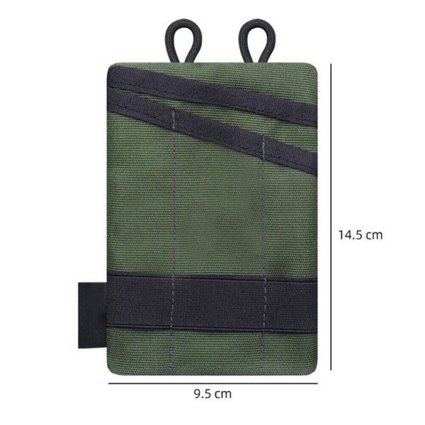 Outdoor Survival Kit förvaringsväska Bärbar hopfällbar hängande midjeväska Black with strap