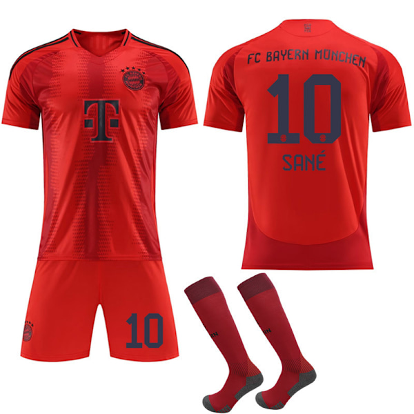 2024-2025 Bayern München Hjemme Barn Voksen Fotballdrakt med Sokker No.10 Sane M