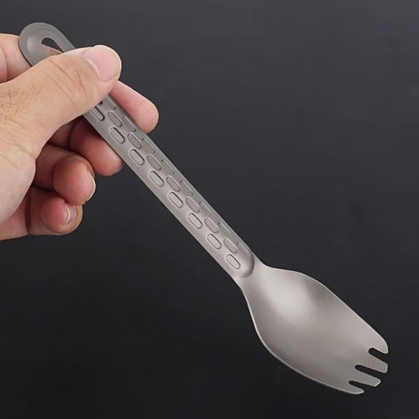 Titanium Sked Gaffel Utomhus Camping Köksredskap Bestick EDC